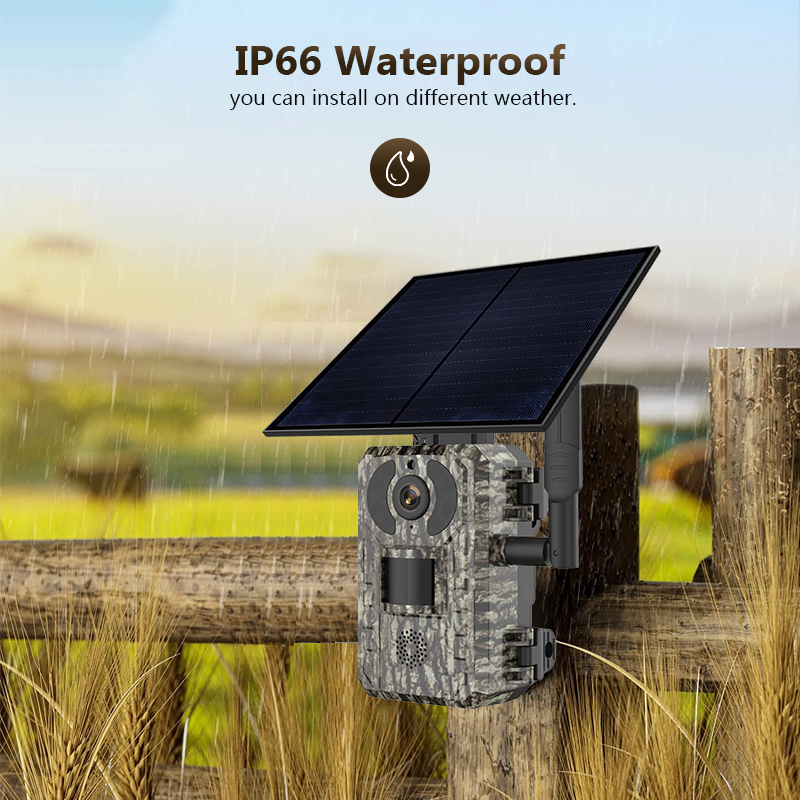 Trail Camera Solar Panel Powered - Kamera pengintaian berburu satwa liar luar