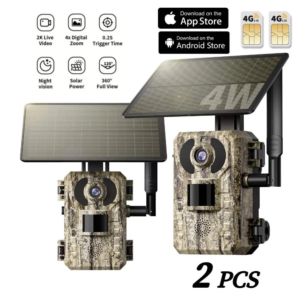 Hunting Game Camera Night Vision No Glow - Kamera Perburuan Bertenaga Surya 4G LTE