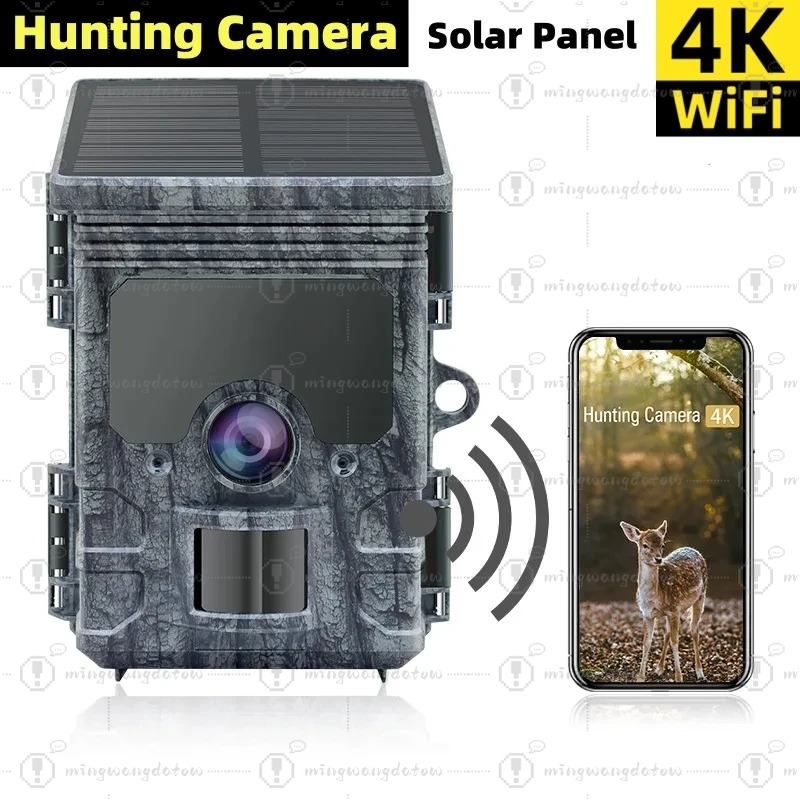 Kamera Berburu 4K WiFi Tenaga  - Trail Camera Solar Panel Powered ulasan dan harga