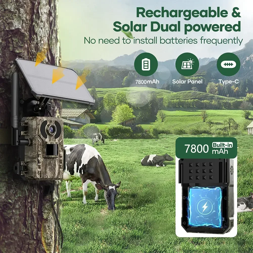 Kamera Jejak Seluler 4G LTE 8K - Hunting Game Camera Night Vision No Glow ulasan dan harga